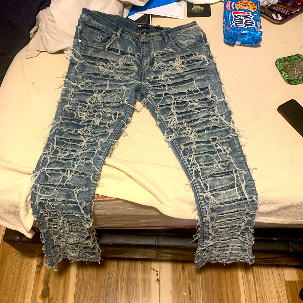 Jeans, stacked